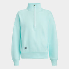 G/FORE WOMEN PRAY FOR BIRDIES FRENCH TERRY QUARTER ZIP BOXY PULLOVER