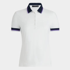 G/FORE WOMEN CONTRAST SILKY TECH NYLON POLO SNOW