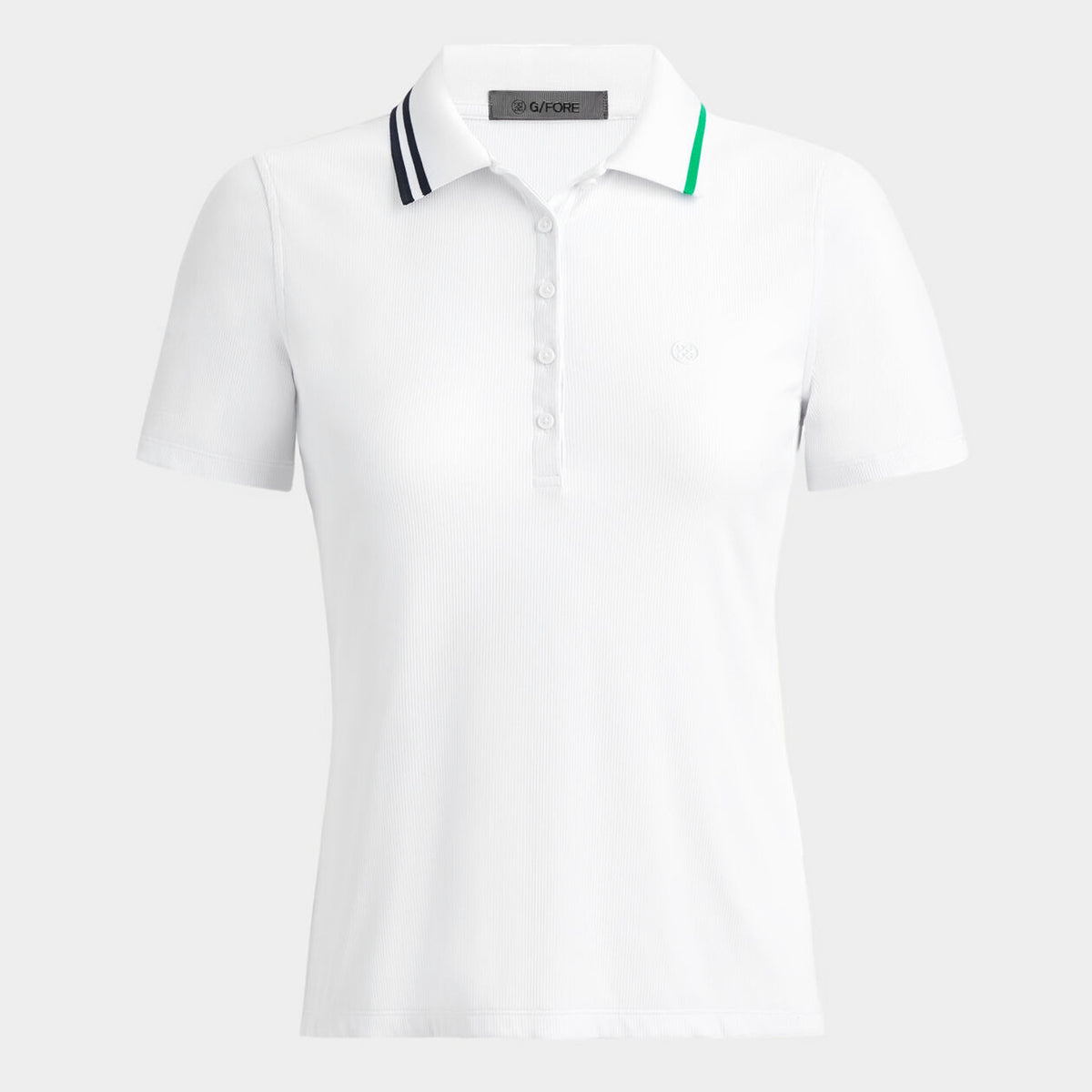 G/FORE WOMEN'S CONTRAST COLLAR RIBBED TECH NYLON POLO