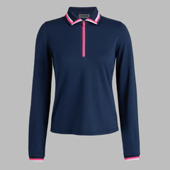 G/FORE Women All Play Tipped Long Sleeve Polo