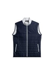 J.LINDEBERG MEN MARTINO QUILT HYBRID VEST Navy