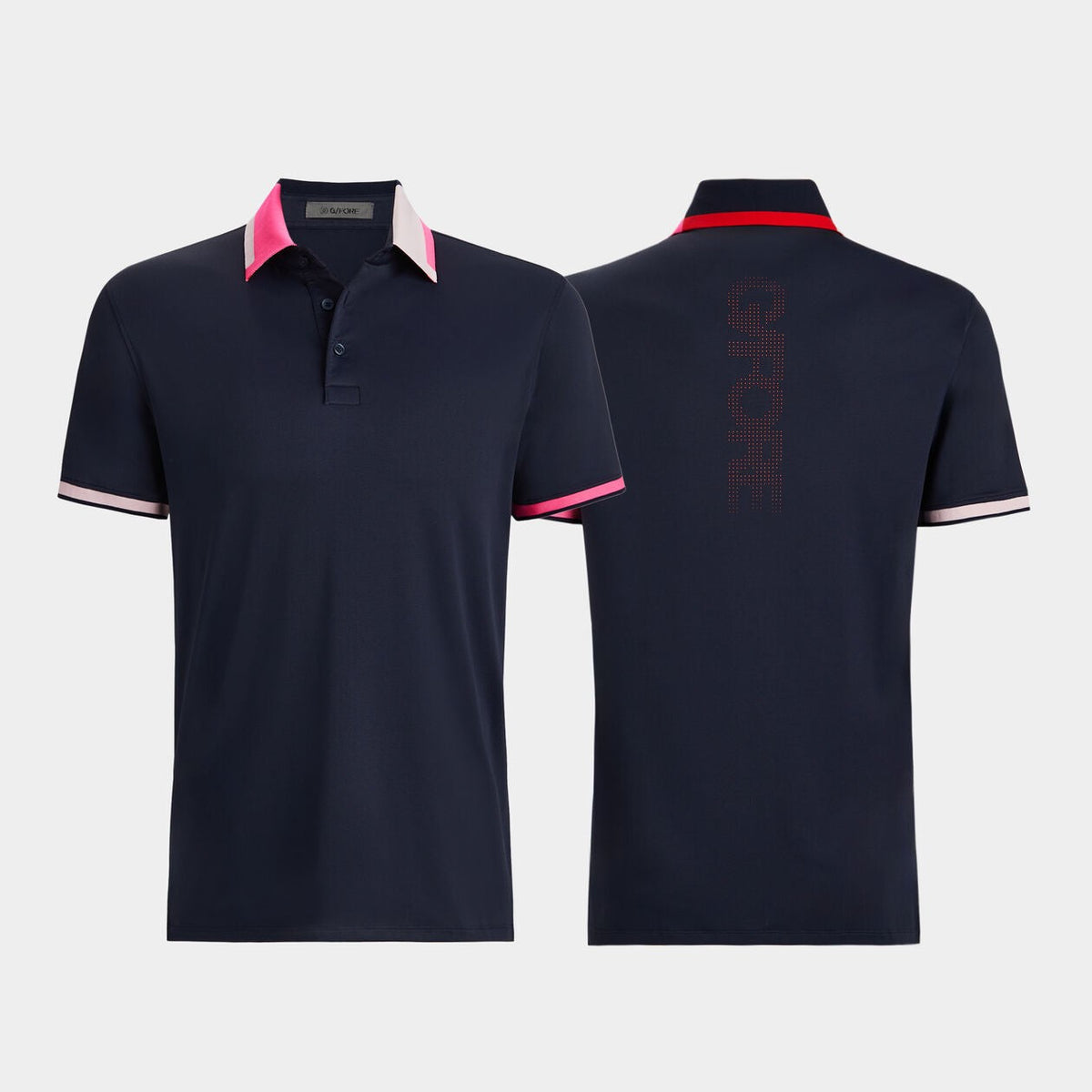 G/FORE MEN SILKY PIQUÉ CONTRAST BANDED SLEEVE POLO