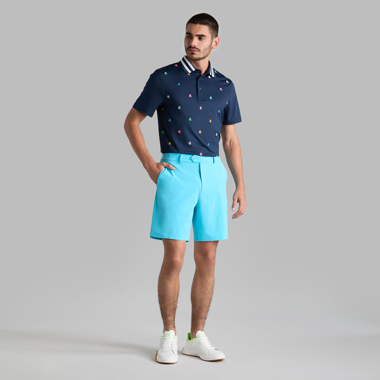G/FORE Men Embroidered Tech Jersey Polo
