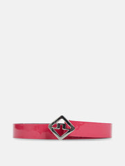 J.LINDEBERG FW23 WOMEN DIANA HIGH SHINE LEATHER BELT ROSE RED