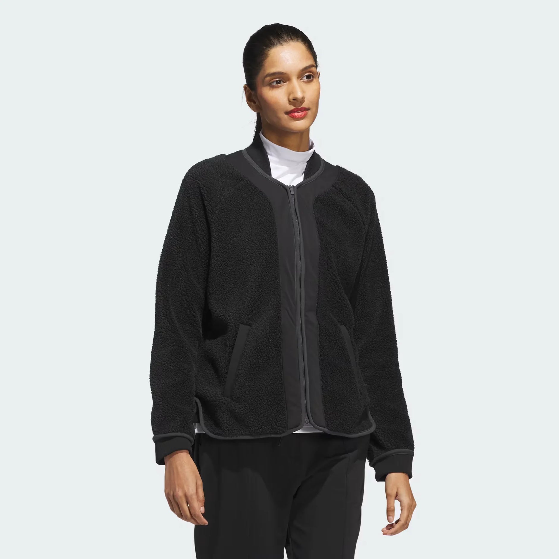 DESCENTE GOLF Women's Y-Collared Jacquard Long-sleeved T