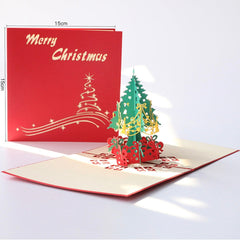 3D Pop Up Christmas Greeting Card with Envelope