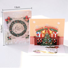 3D Pop Up Christmas Greeting Card with Envelope