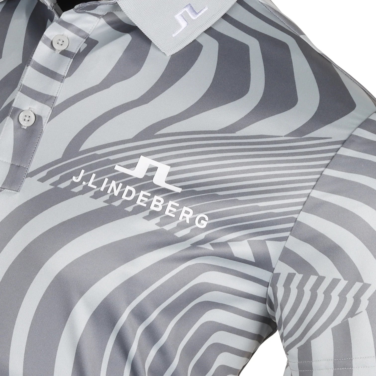 J.Lindeberg Men Golf KV Tour Print Polo Shirt