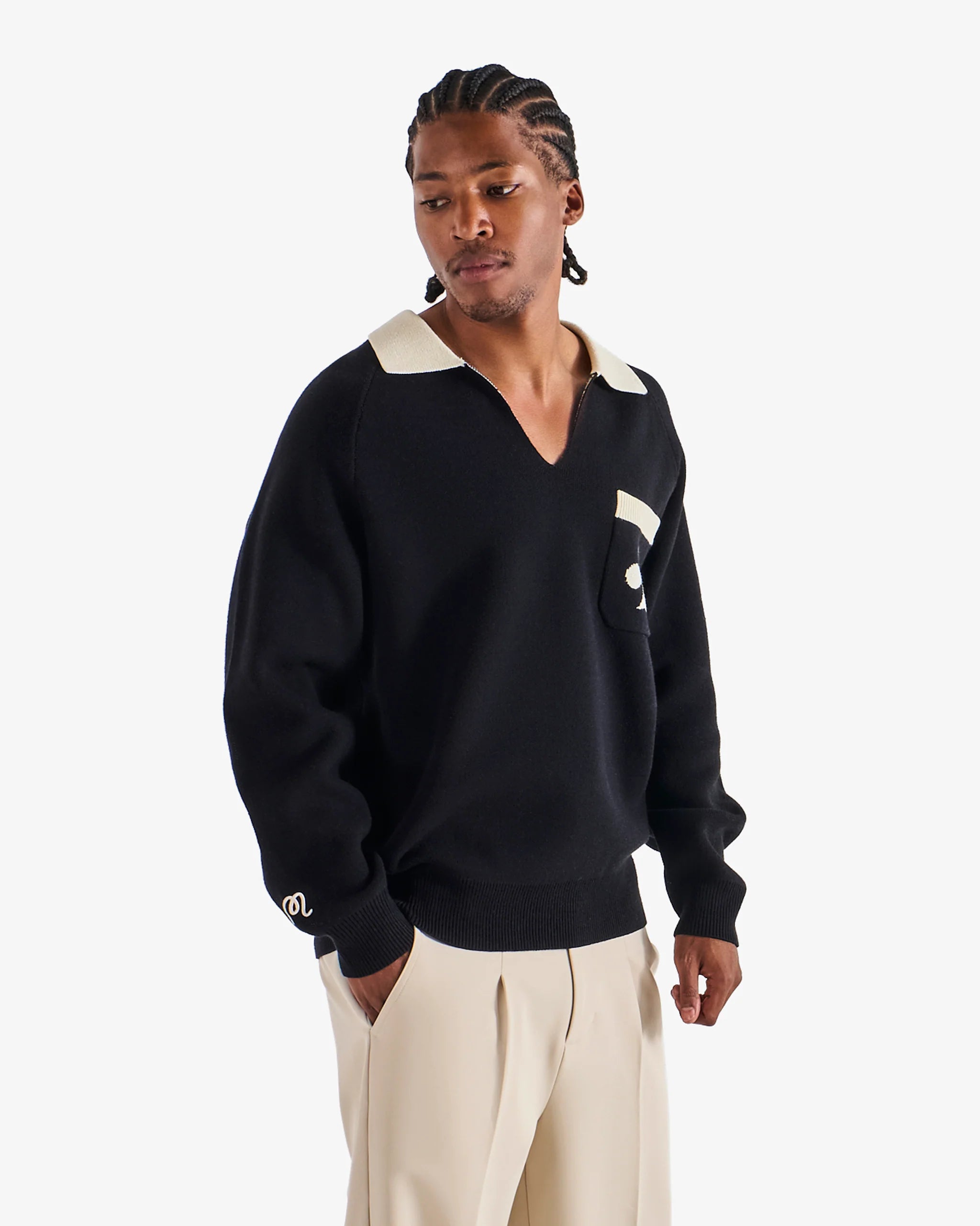 MALBON GOLF ニットセーター MALBON レーシークルーセーター【adidas Golf/アディダスゴルフ