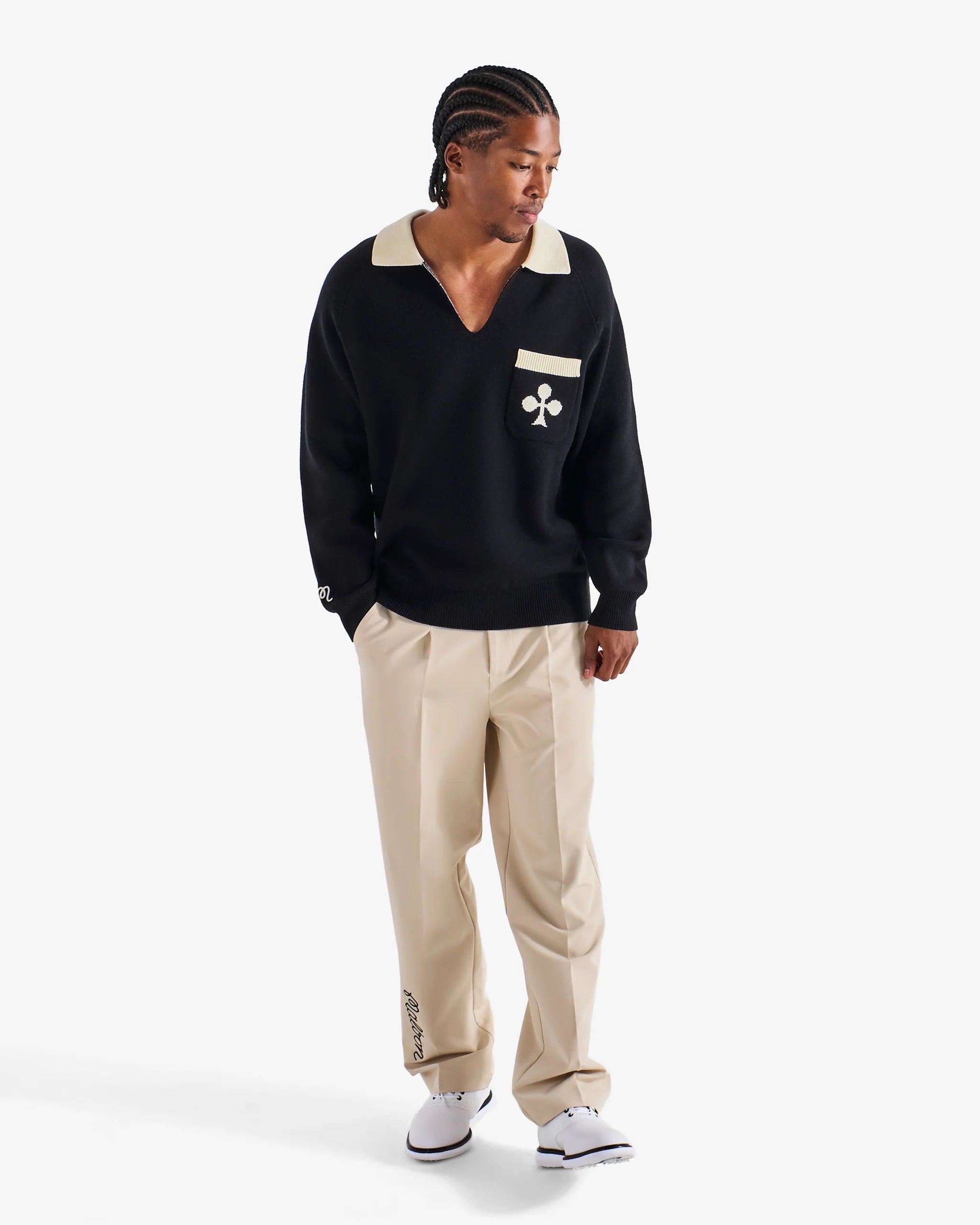 Malbon Golf Men King Of Clubs Sweater
