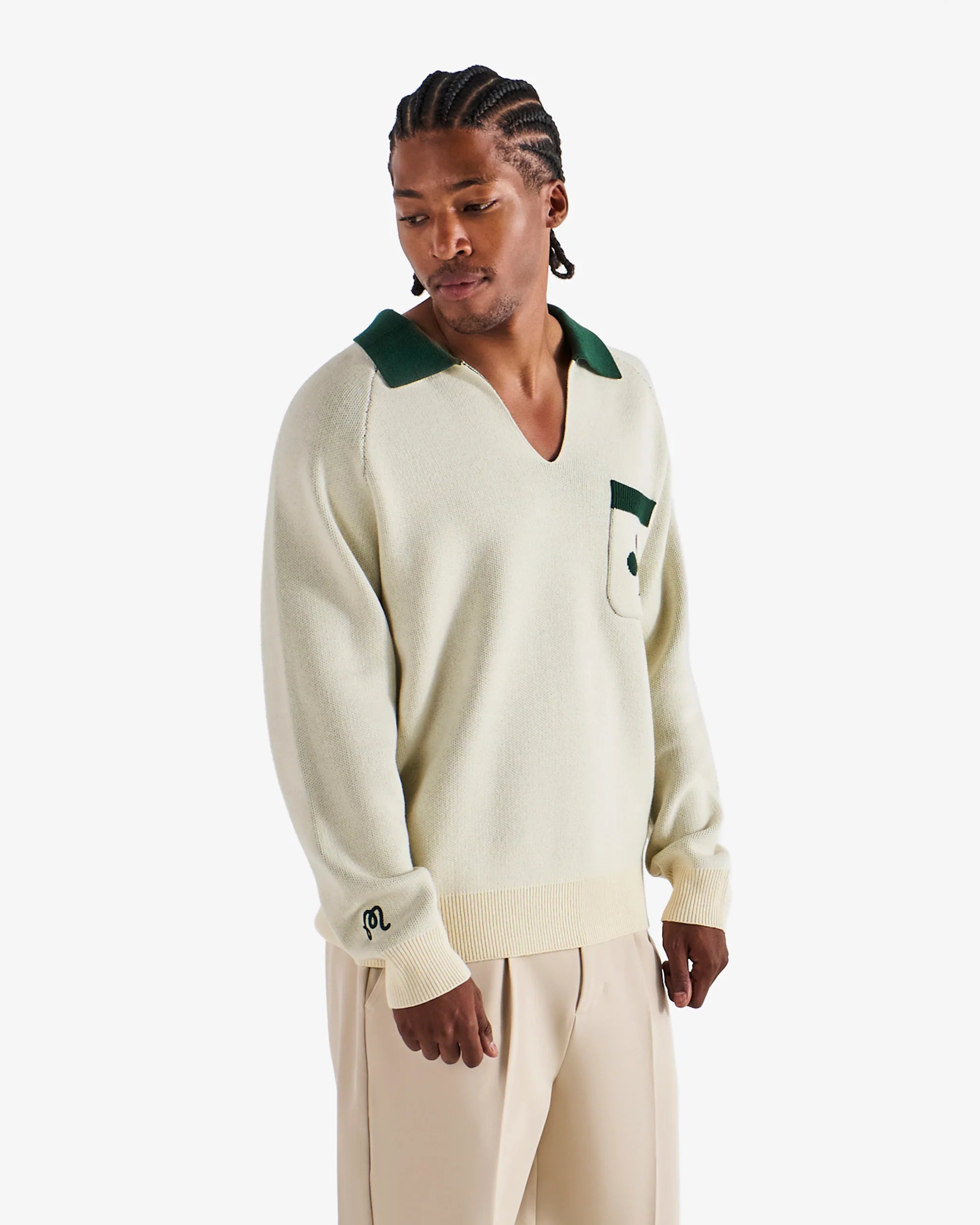 MALBON GOLF ニットセーター MALBON レーシークルーセーター【adidas Golf/アディダスゴルフ