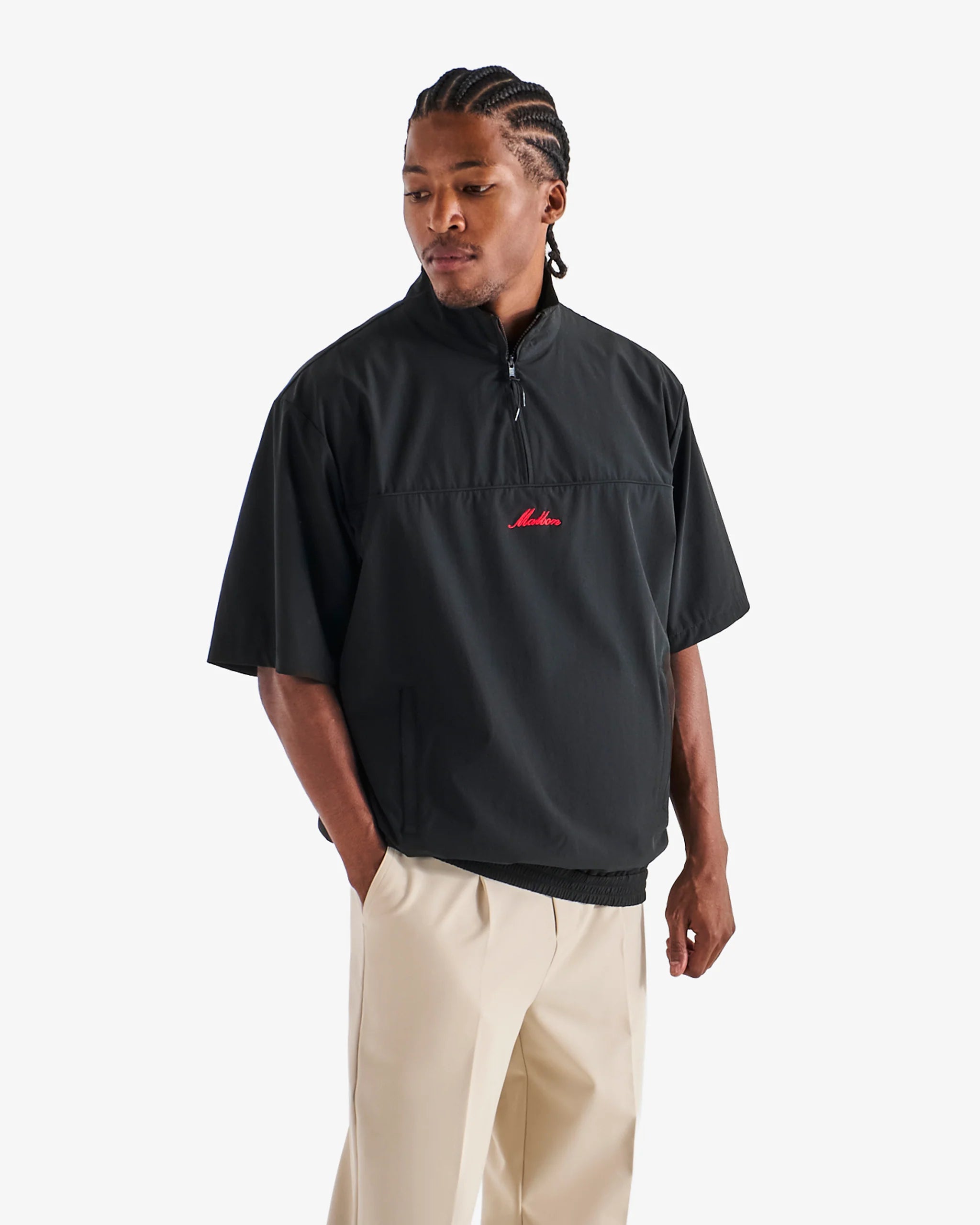 メンズウェア MALBON GOLF/Pullover Windbreaker Malbon Golf - Outdoors Club - Short Sleeve Windbreaker 2024