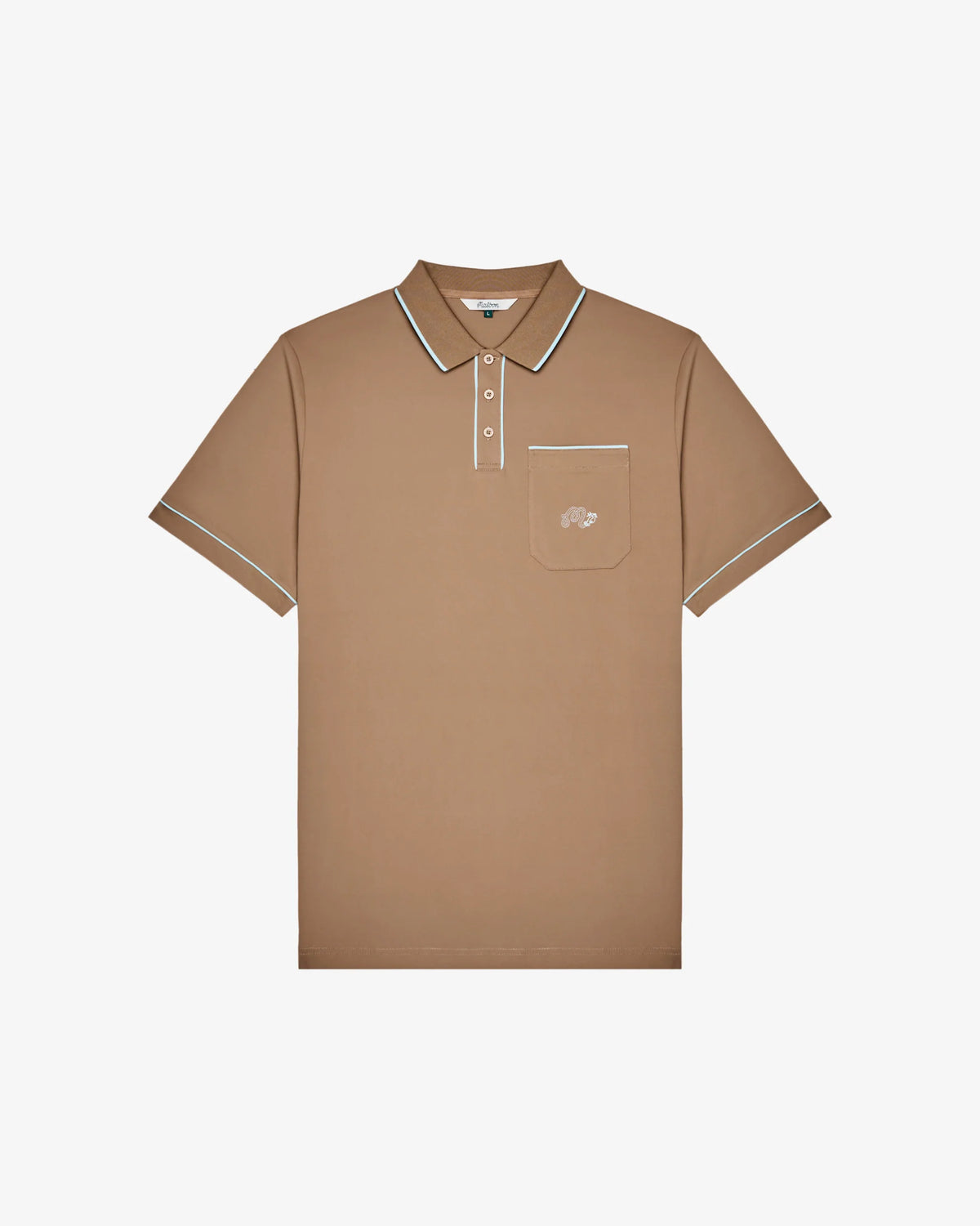 Malbon Golf Men's Dove Performance Pique Polo