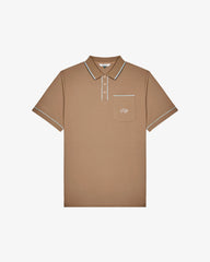 Malbon Golf Men's Dove Performance Pique Polo