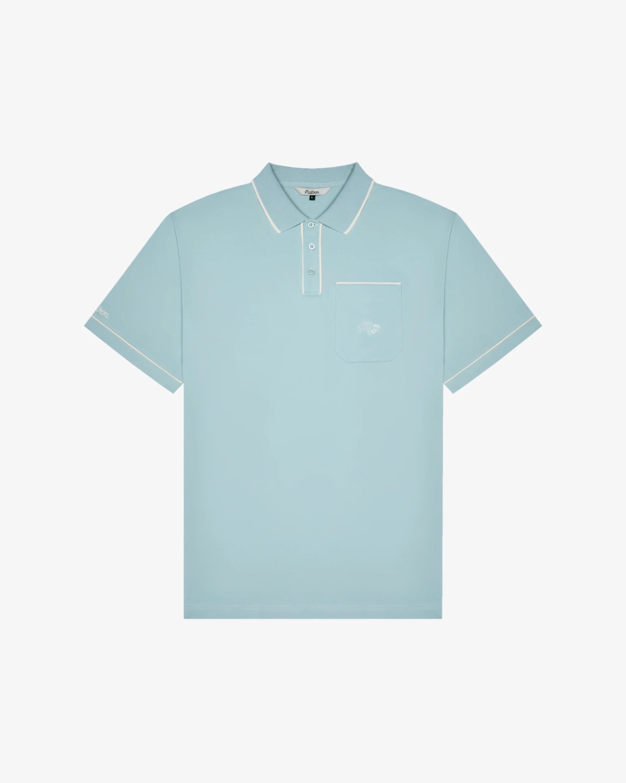 Malbon Golf Men's Dove Performance Pique Polo