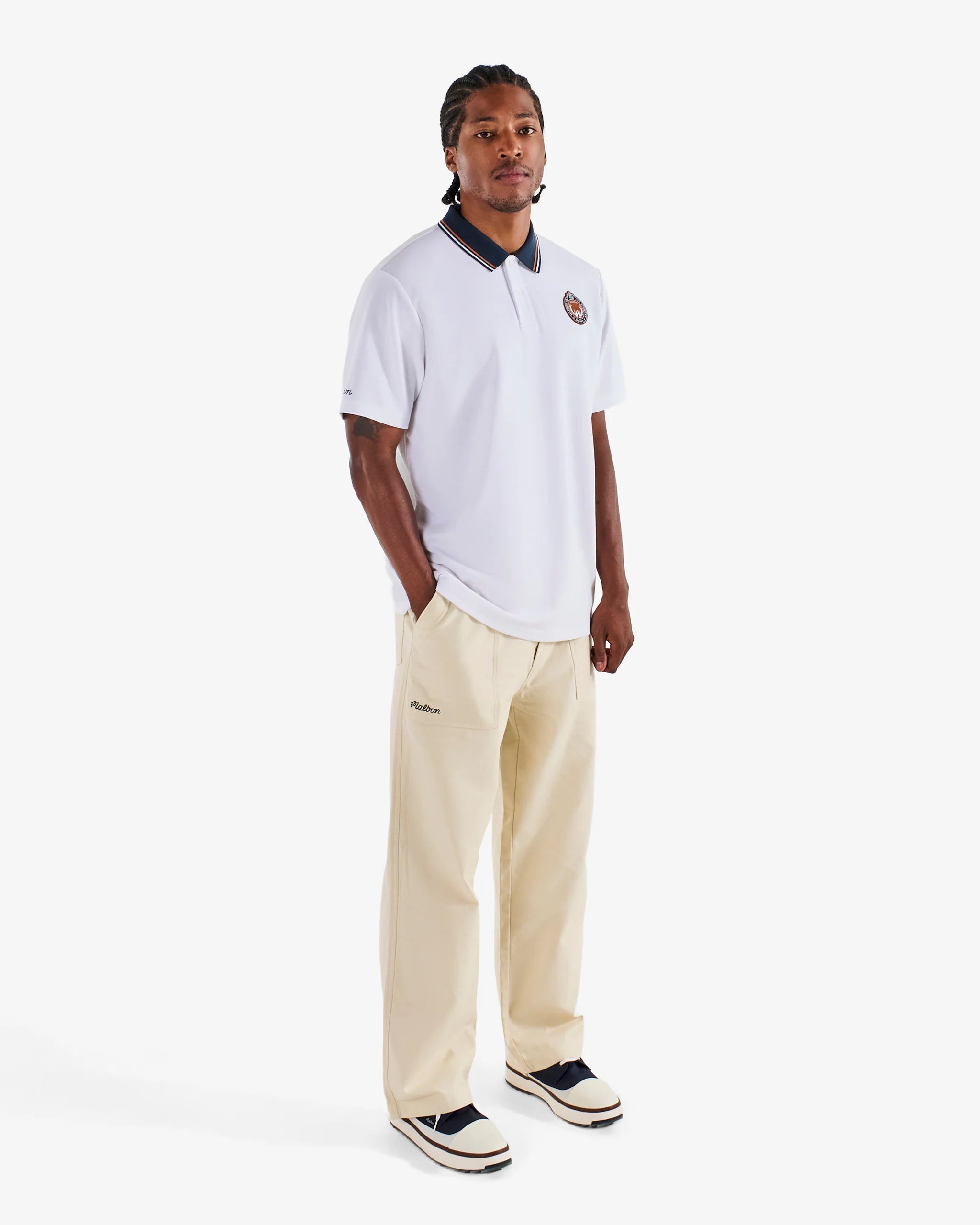 Malbon Golf Men's Fairway Oakwood Polo