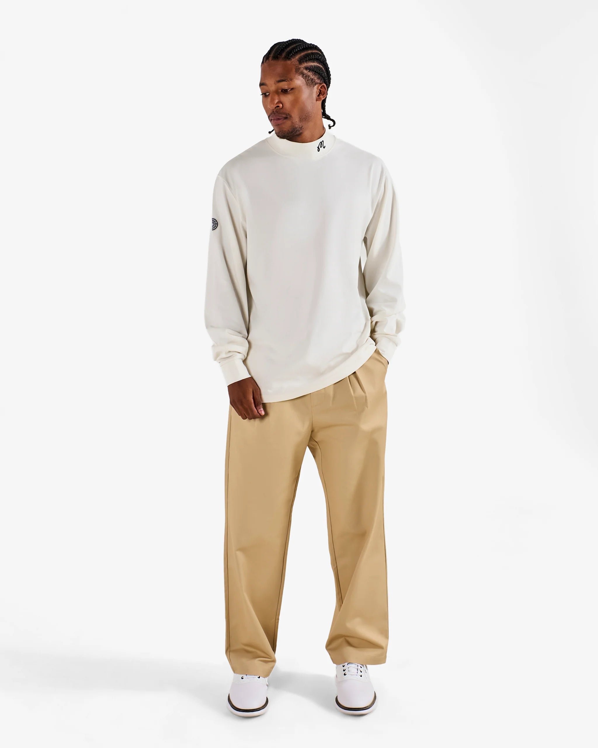 MALBON GOLF Men's Upland Mockneck
