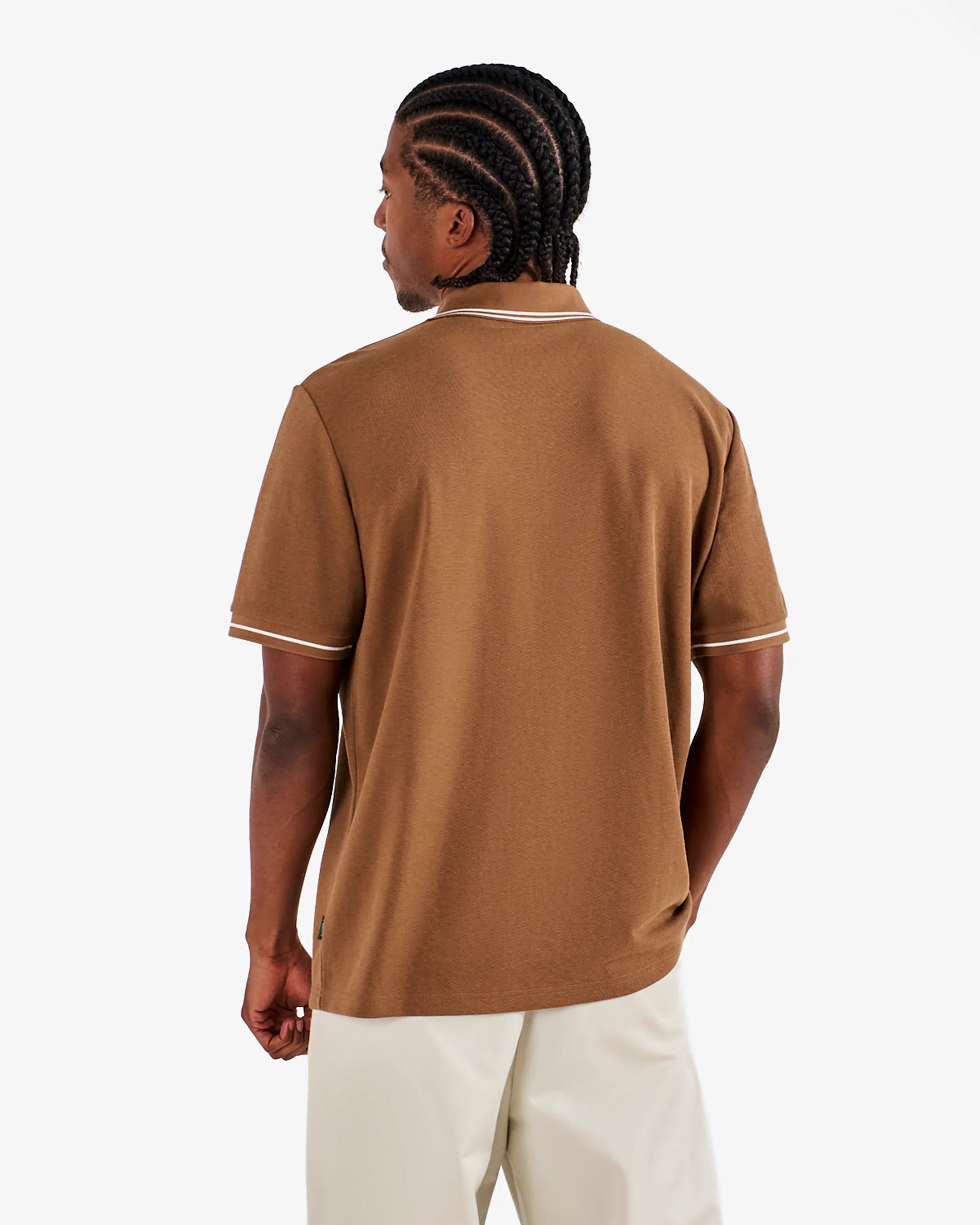 MALBON GOLF Men's Fairway Applique Pique Polo