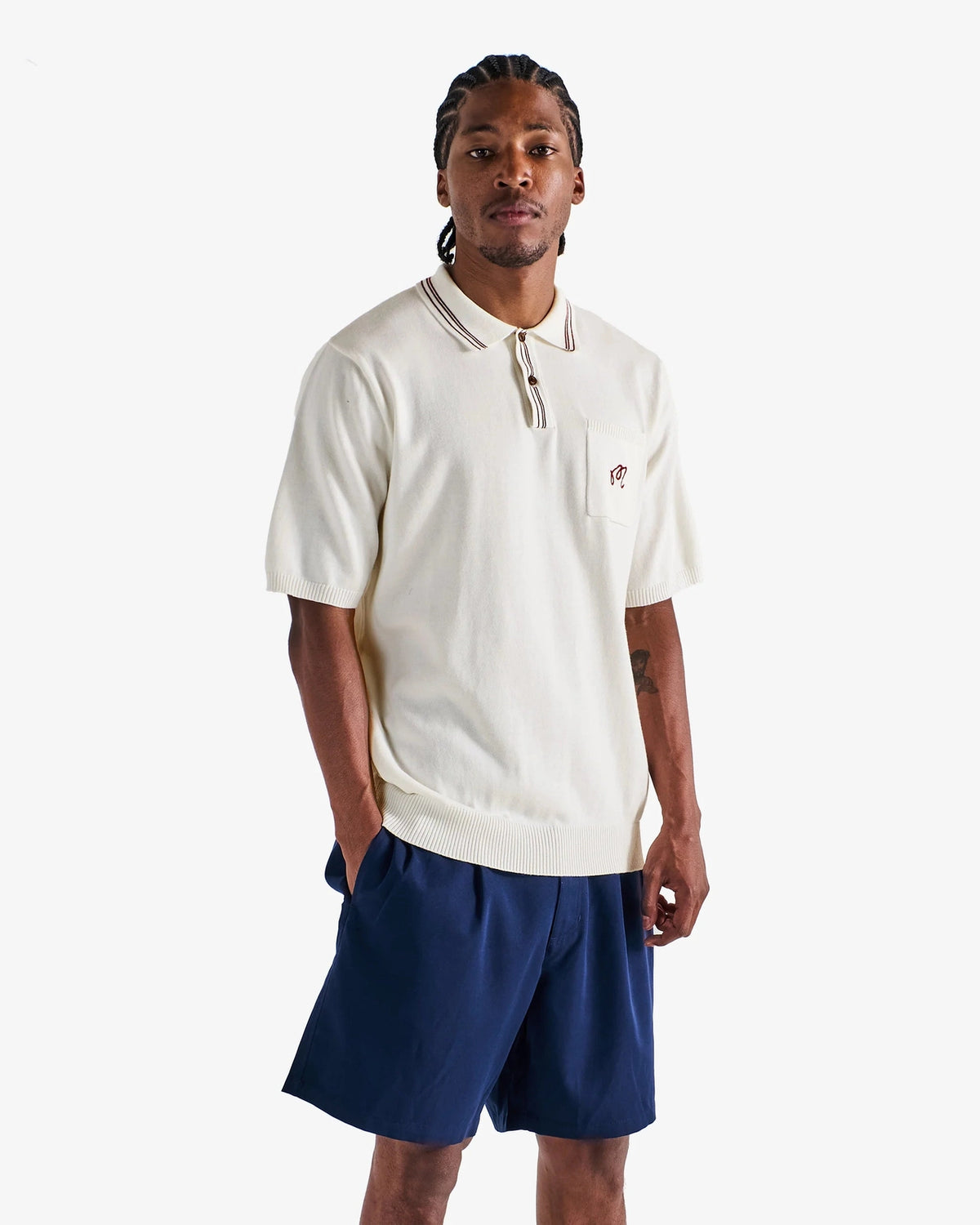 Malbon Golf Men Campania Knit Polo