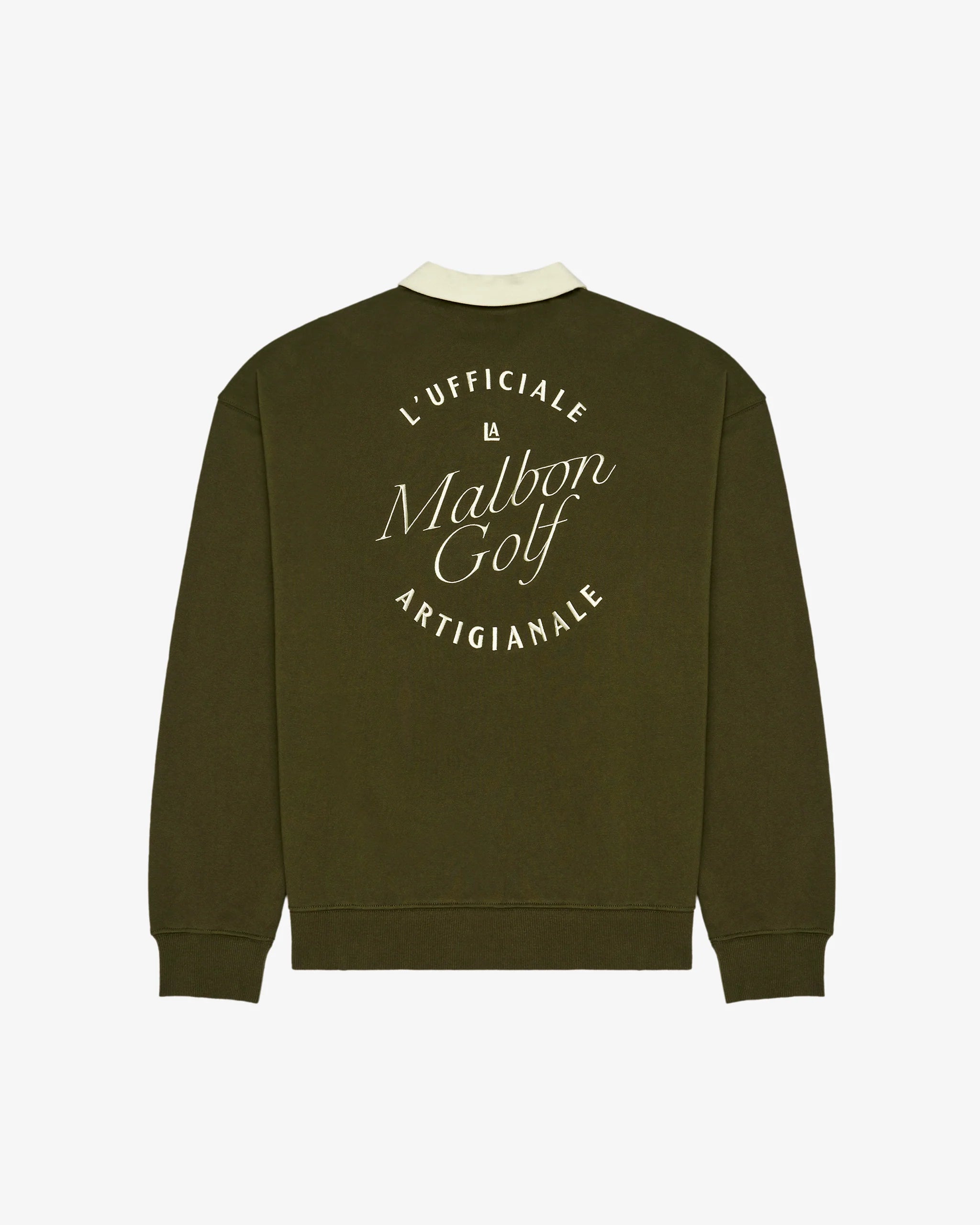 Malbon Golf Men Artigianale Collared Crewneck