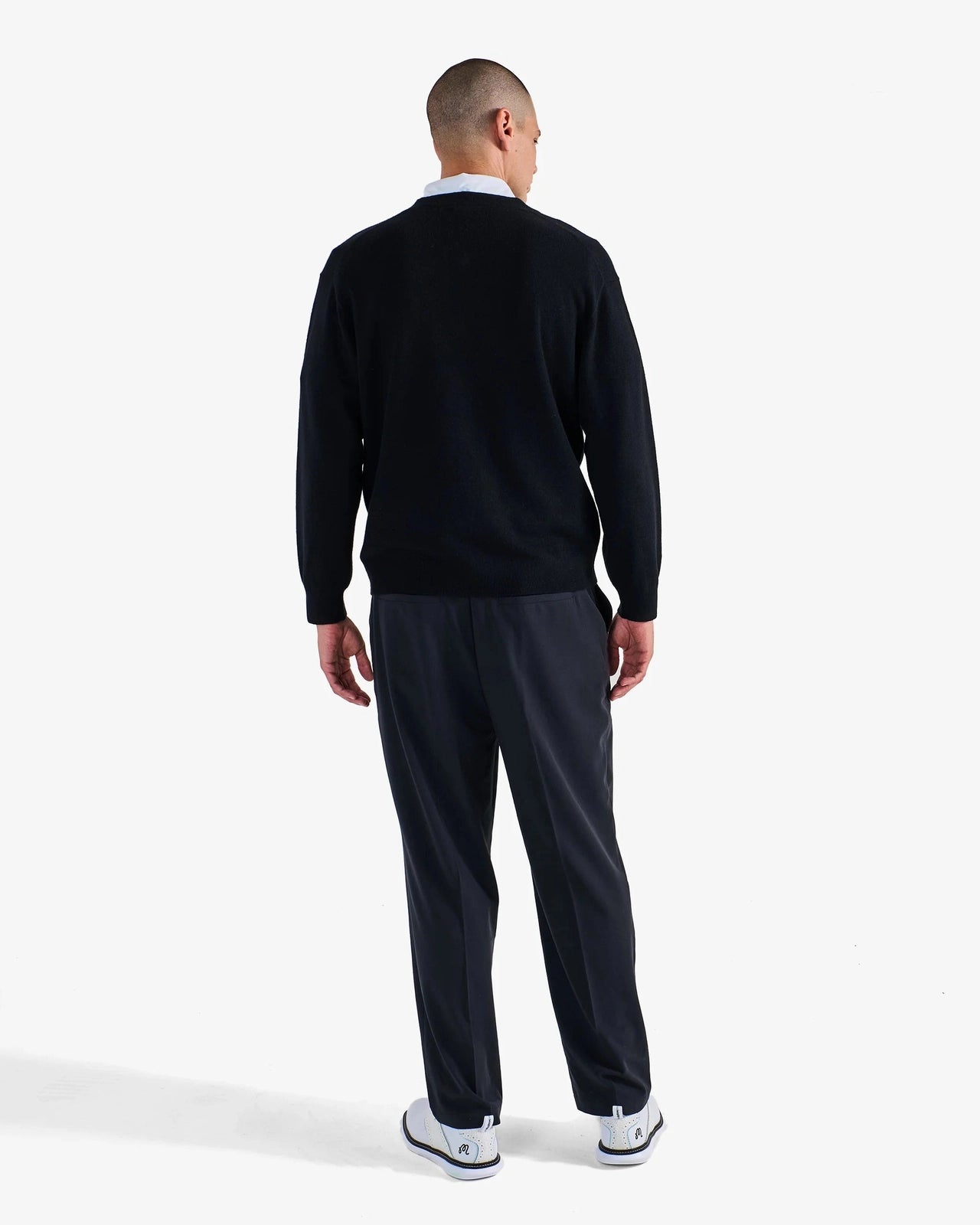Malbon Golf Men Jesper Parnevik V Neck Merino Wool Sweater