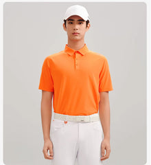 HONMA MENS H-DRIVE SERIES SHORT SLEEVE POLO ORANGE