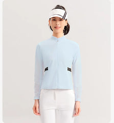 HONMA WOMEN PERFORMANCE GOLF UV WATER-REPELLENT JACKET LIGHT BLUE