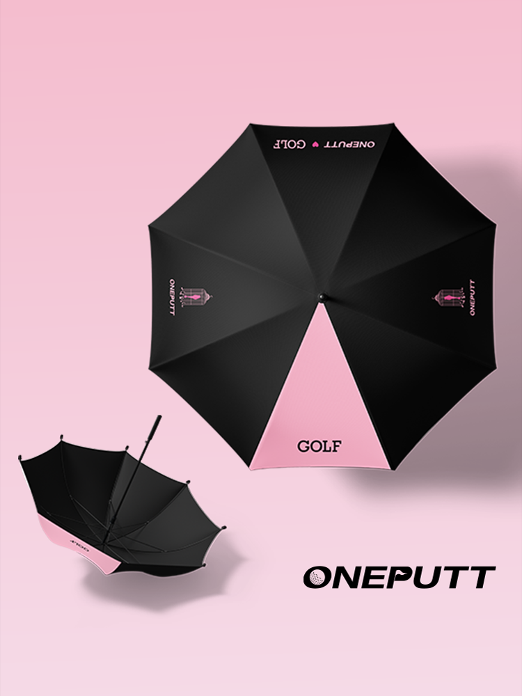 ONEPUTT GOLF UMBRELLA BLACK/PINK