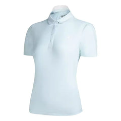 HONMA WOMEN PURE COLOR SHORT SLEEVE POLO LIGHT BLUE