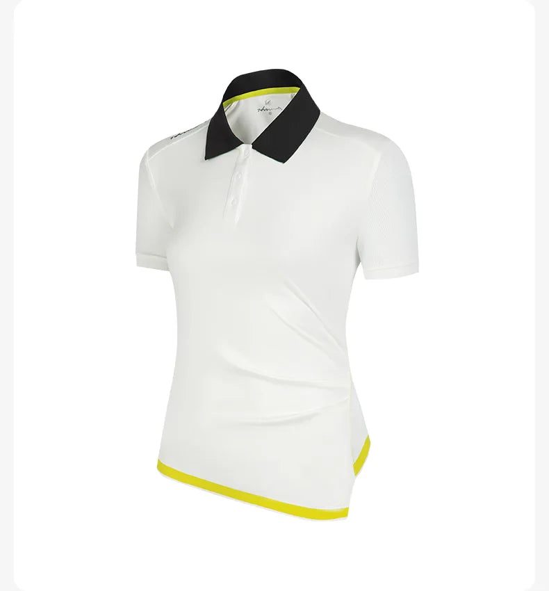 HONMA WOMEN HYPE GOLF SHORT SLEEVE POLO WHITE