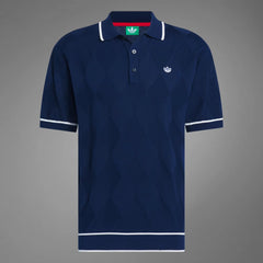 Adidas Originals Men Argyle Knit Polo Shirt