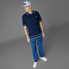 Adidas Originals Men Argyle Knit Polo Shirt
