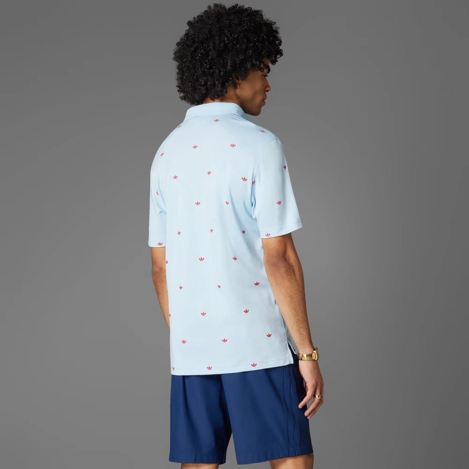 Adidas Originals Men Printed Trefoil Polo Shirt