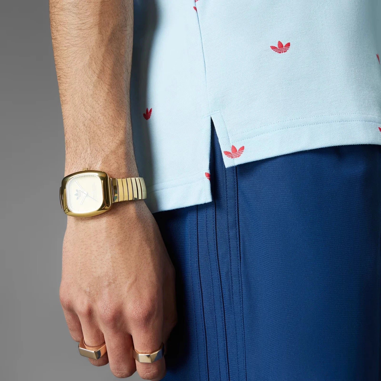 Adidas Originals Men Printed Trefoil Polo Shirt