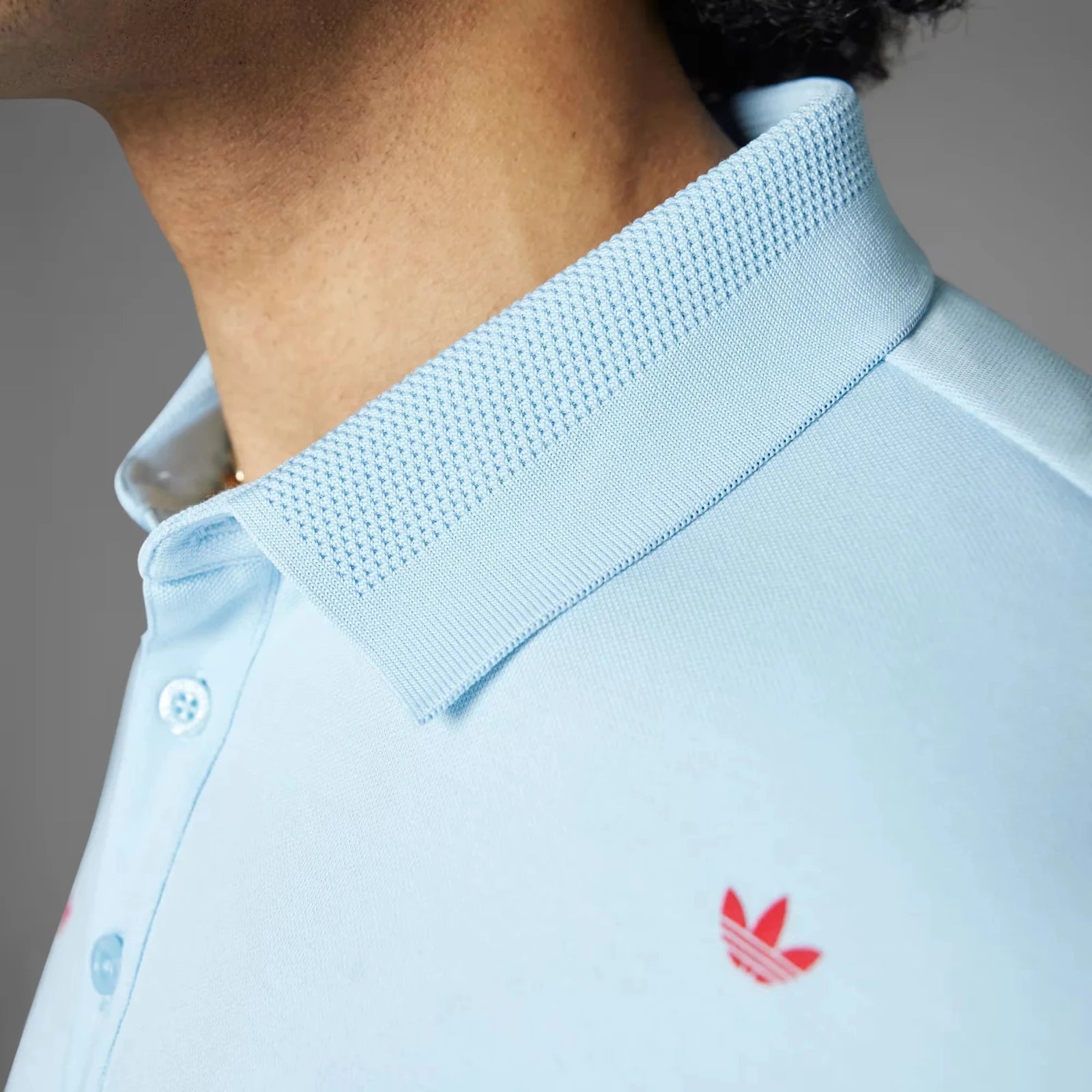Adidas Originals Men Printed Trefoil Polo Shirt