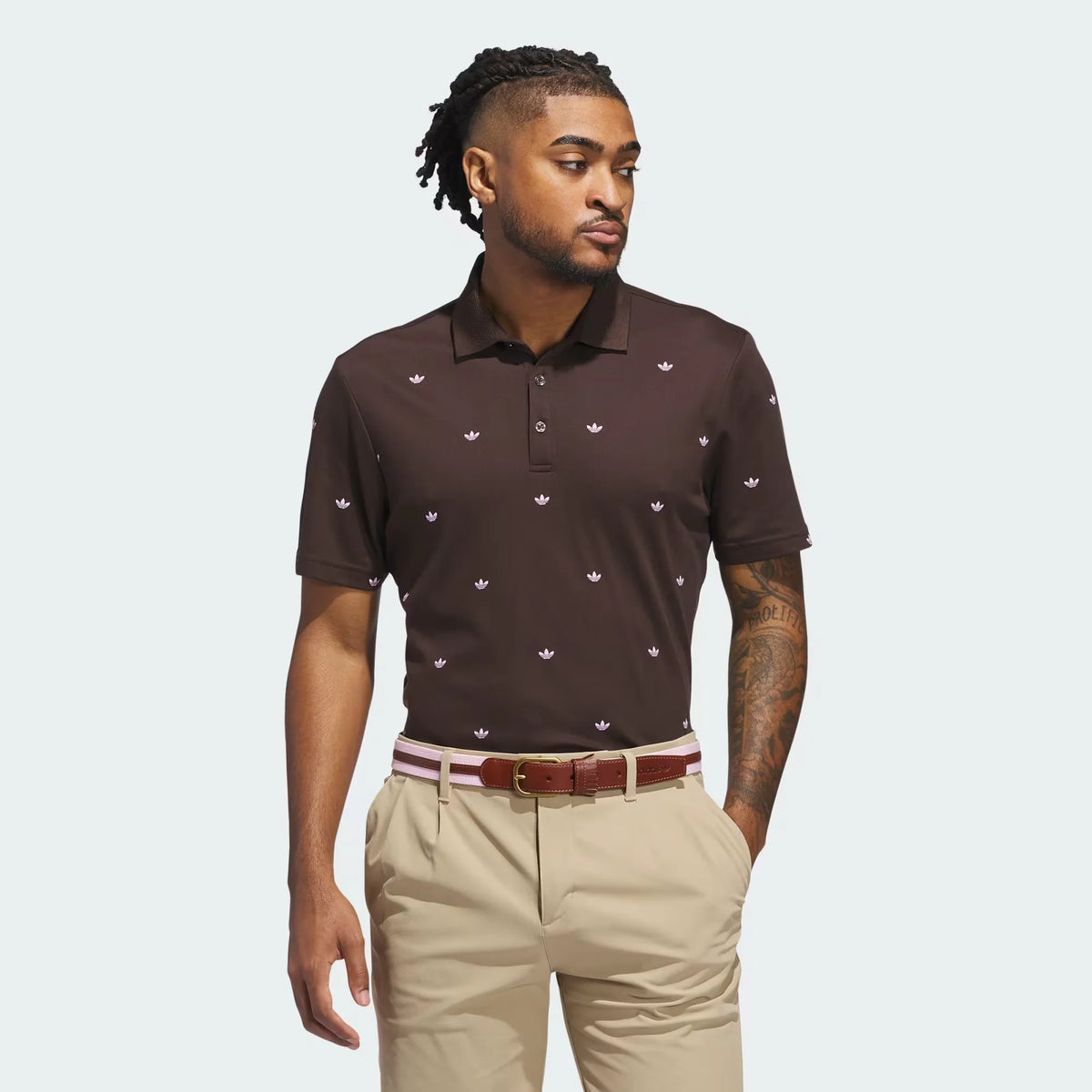 Adidas Men Originals Printed Trefoil Polo Shirt