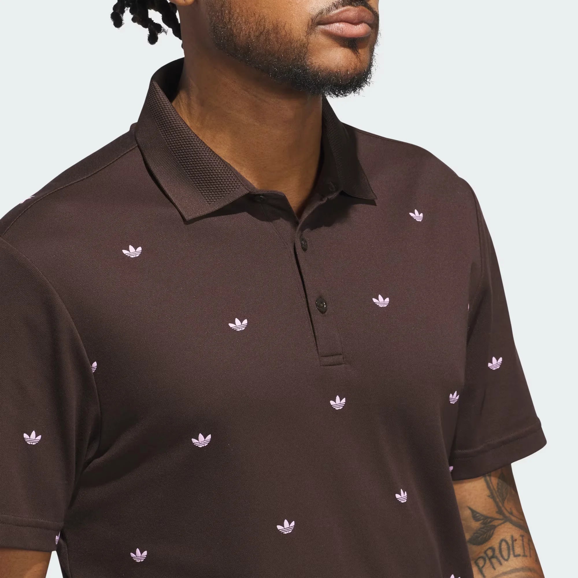 Adidas Men Originals Printed Trefoil Polo Shirt