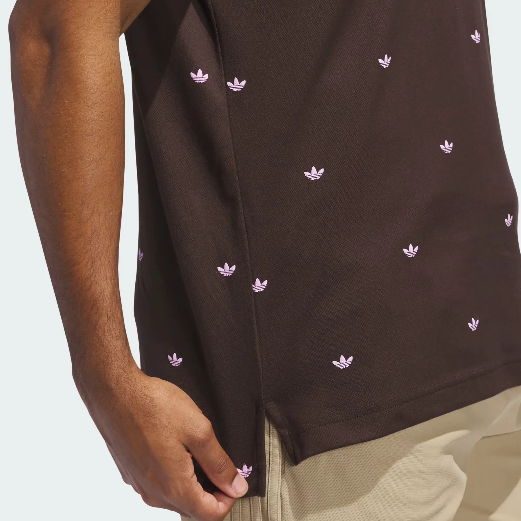 Adidas Men Originals Printed Trefoil Polo Shirt