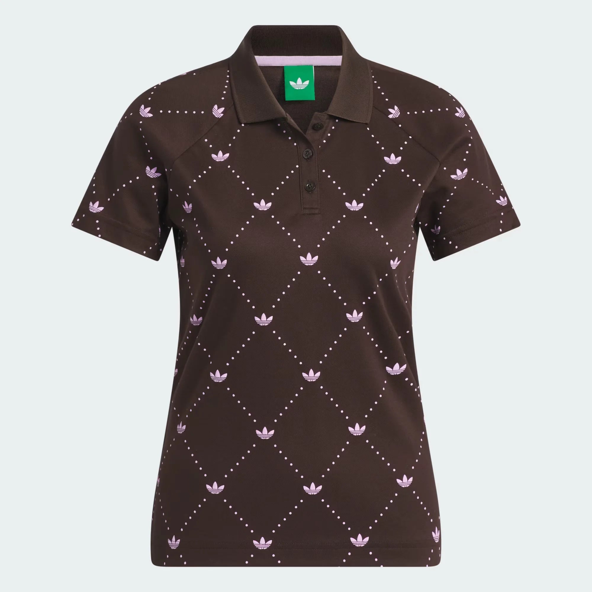 Adidas Women Originals Printed Trefoil Polo Shirt
