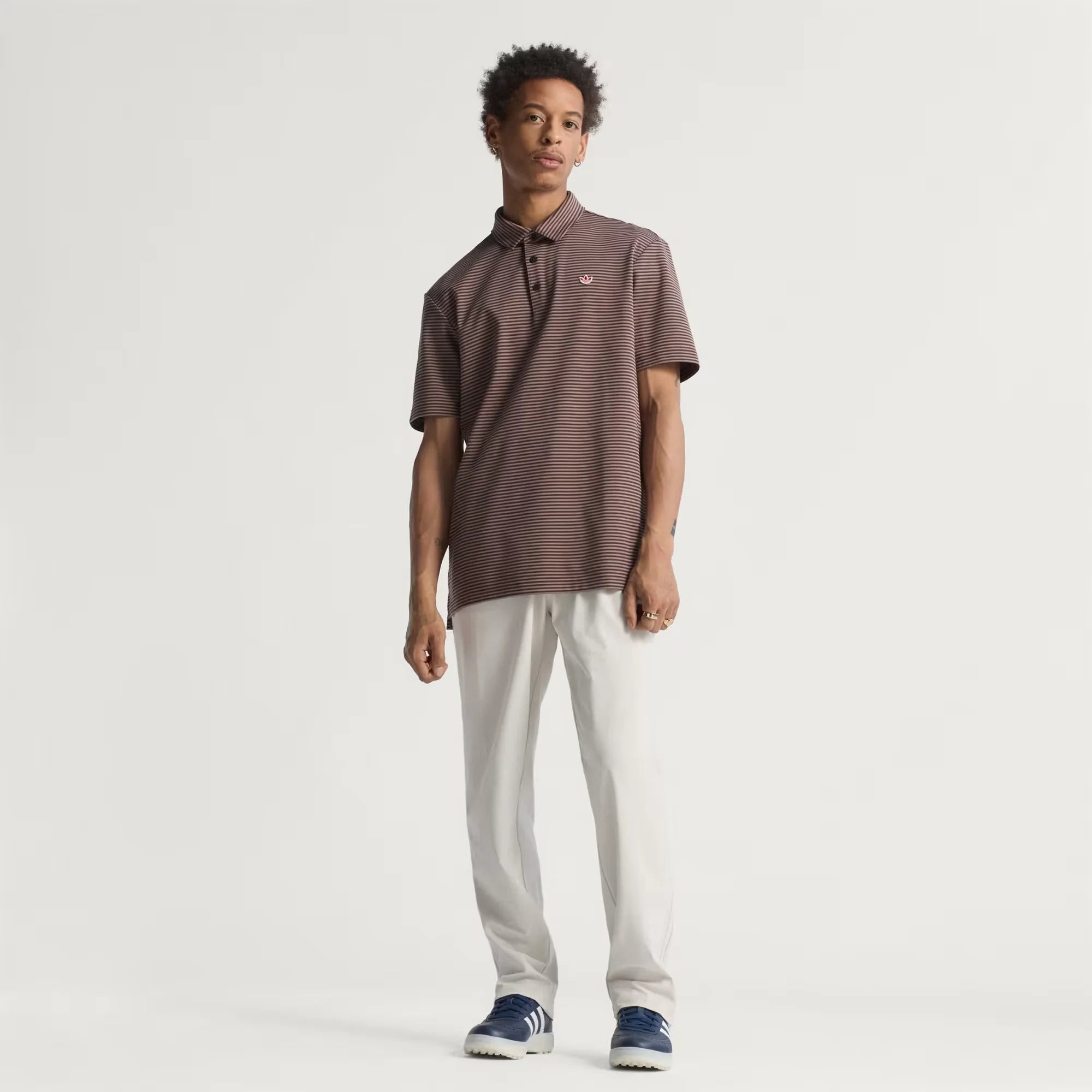 Adidas Men Originals Stripe Pique Polo