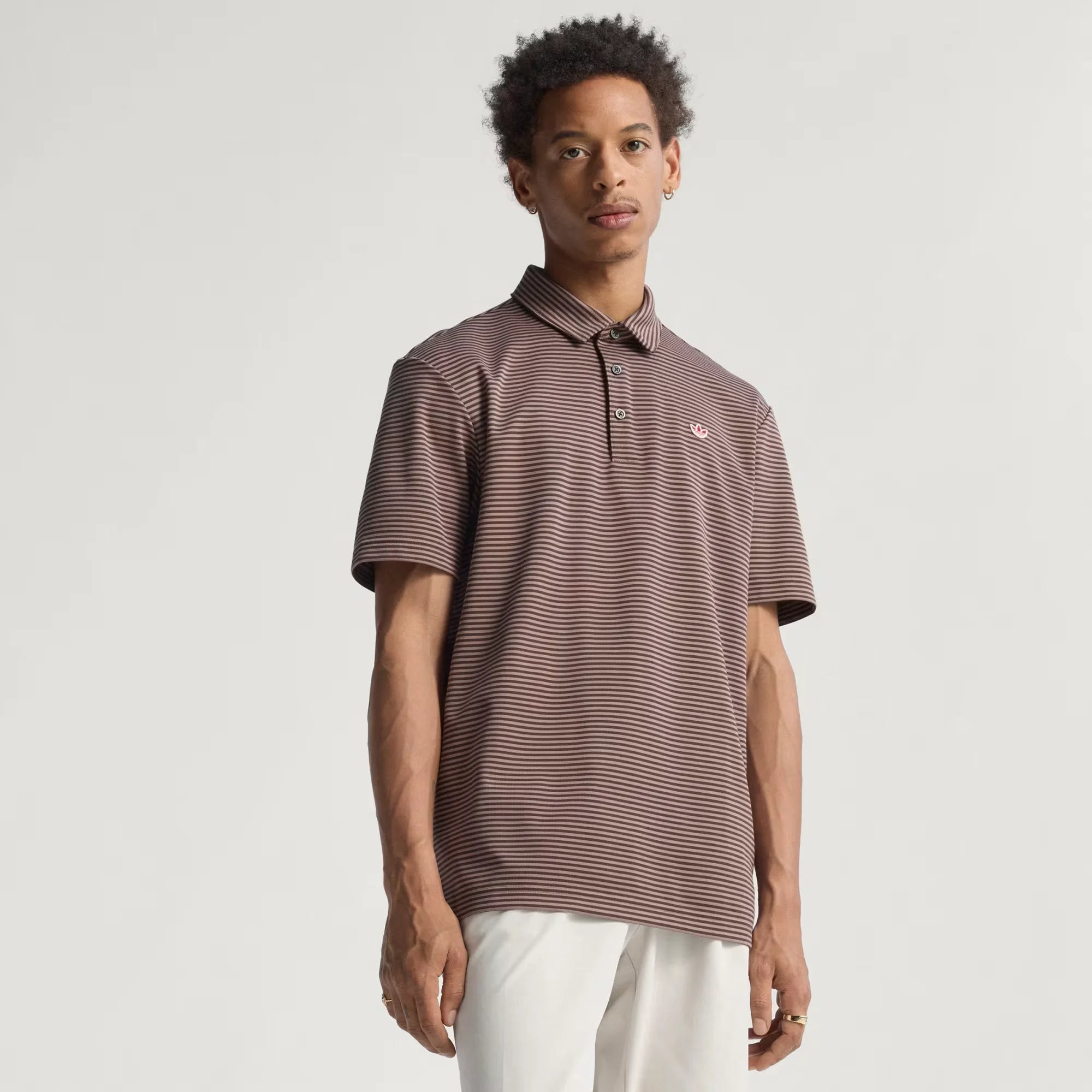 Adidas Men Originals Stripe Pique Polo