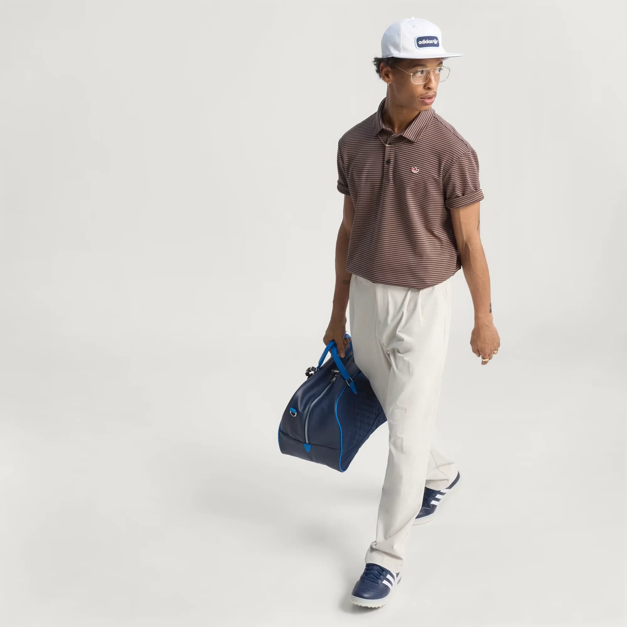 Adidas Men Originals Stripe Pique Polo