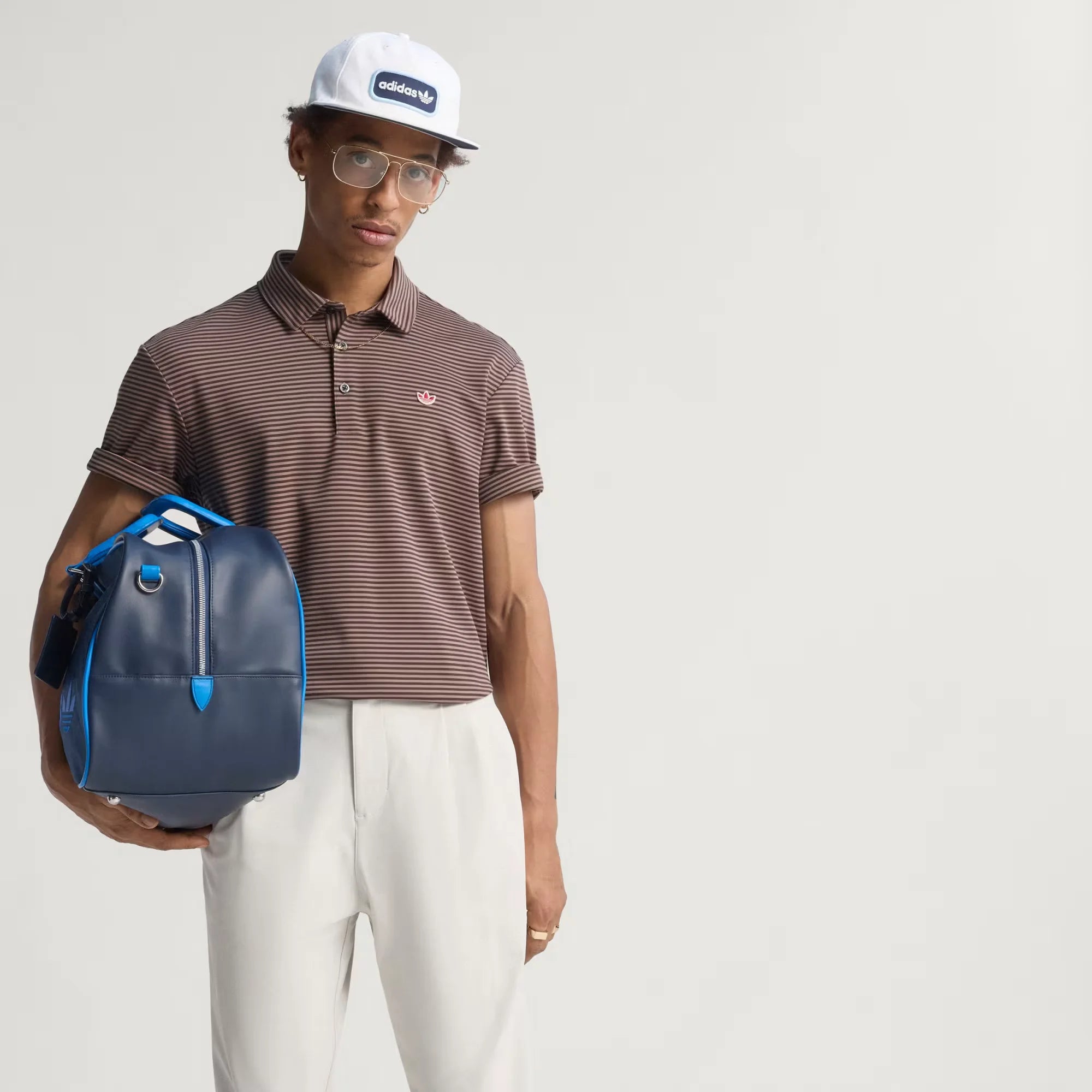 Adidas Men Originals Stripe Pique Polo
