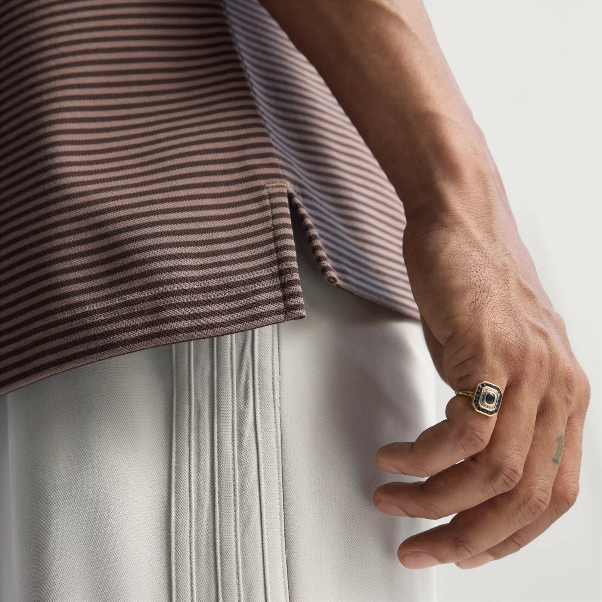 Adidas Men Originals Stripe Pique Polo