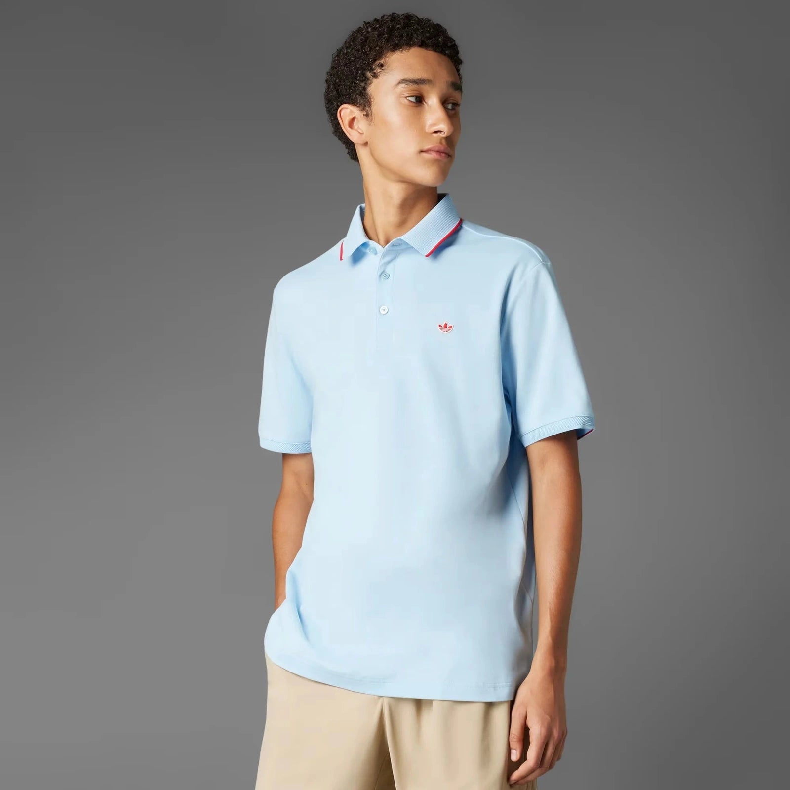 Adidas Originals Men Twistknit Trefoil Polo Shirt