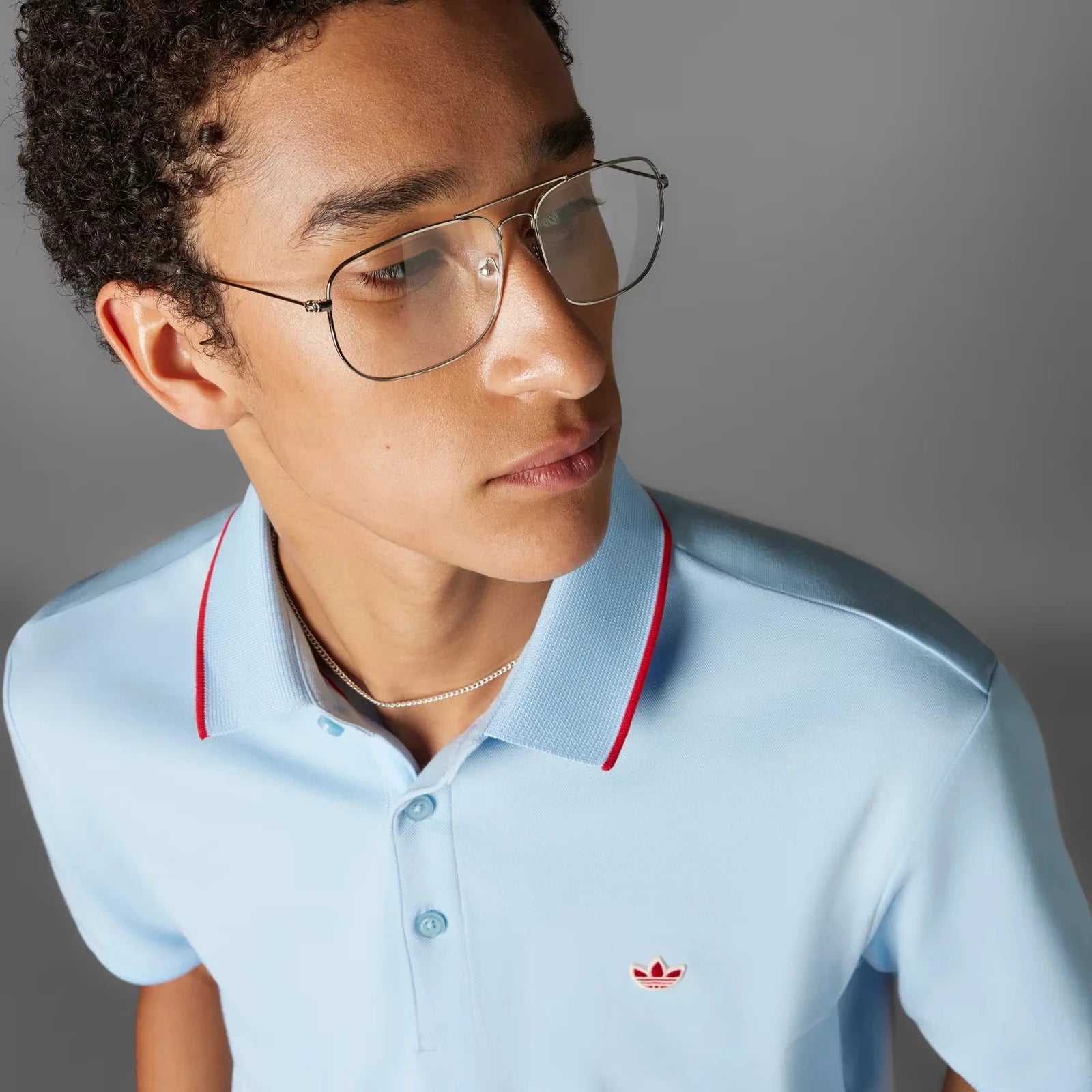 Adidas Originals Men Twistknit Trefoil Polo Shirt