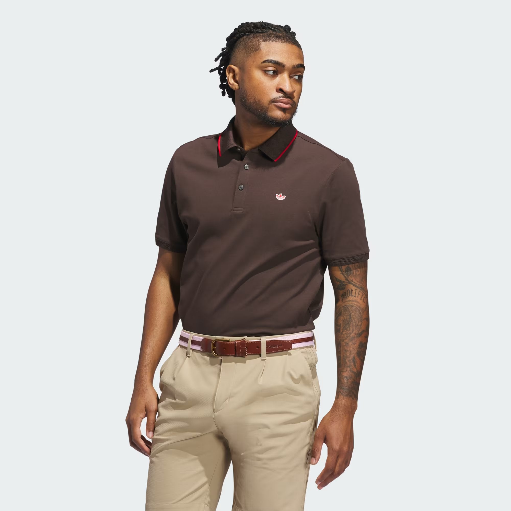 ADIDAS Originals Men Twistknit Trefoil Polo Shirt