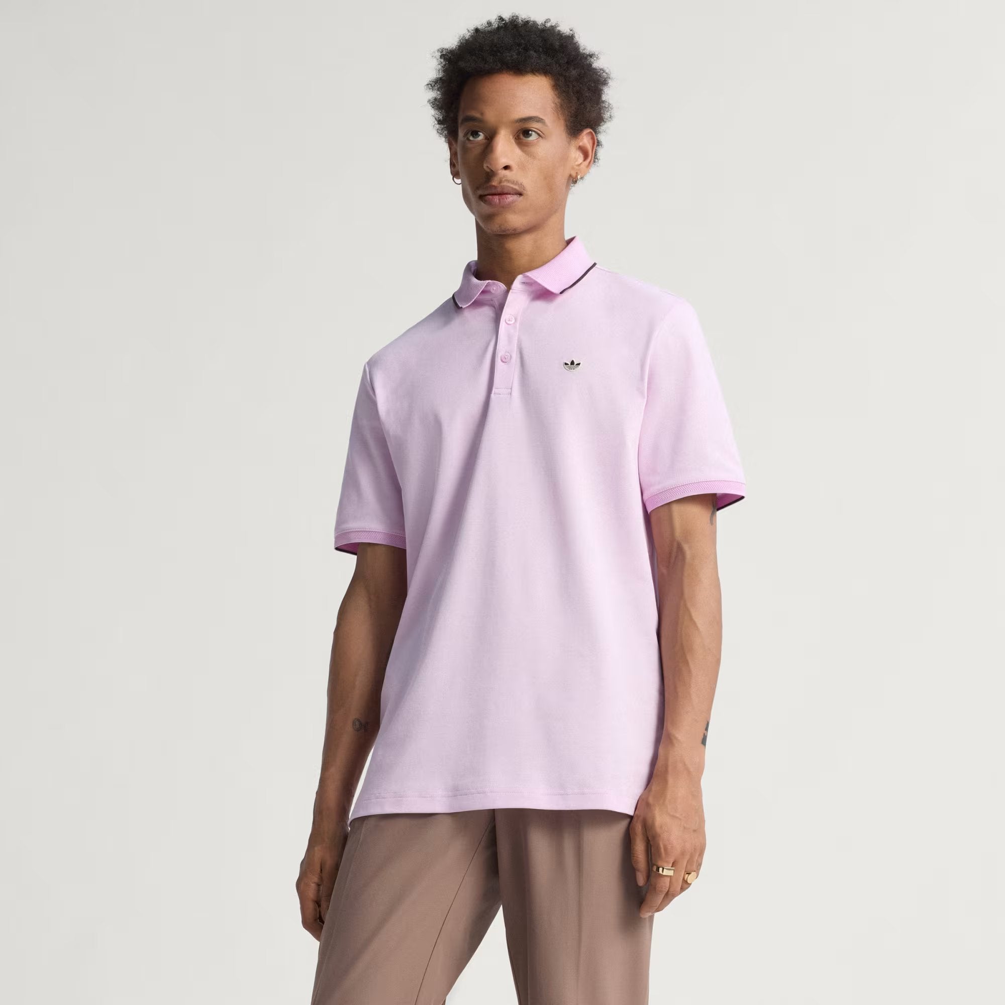 ADIDAS Originals Men Twistknit Trefoil Polo Shirt