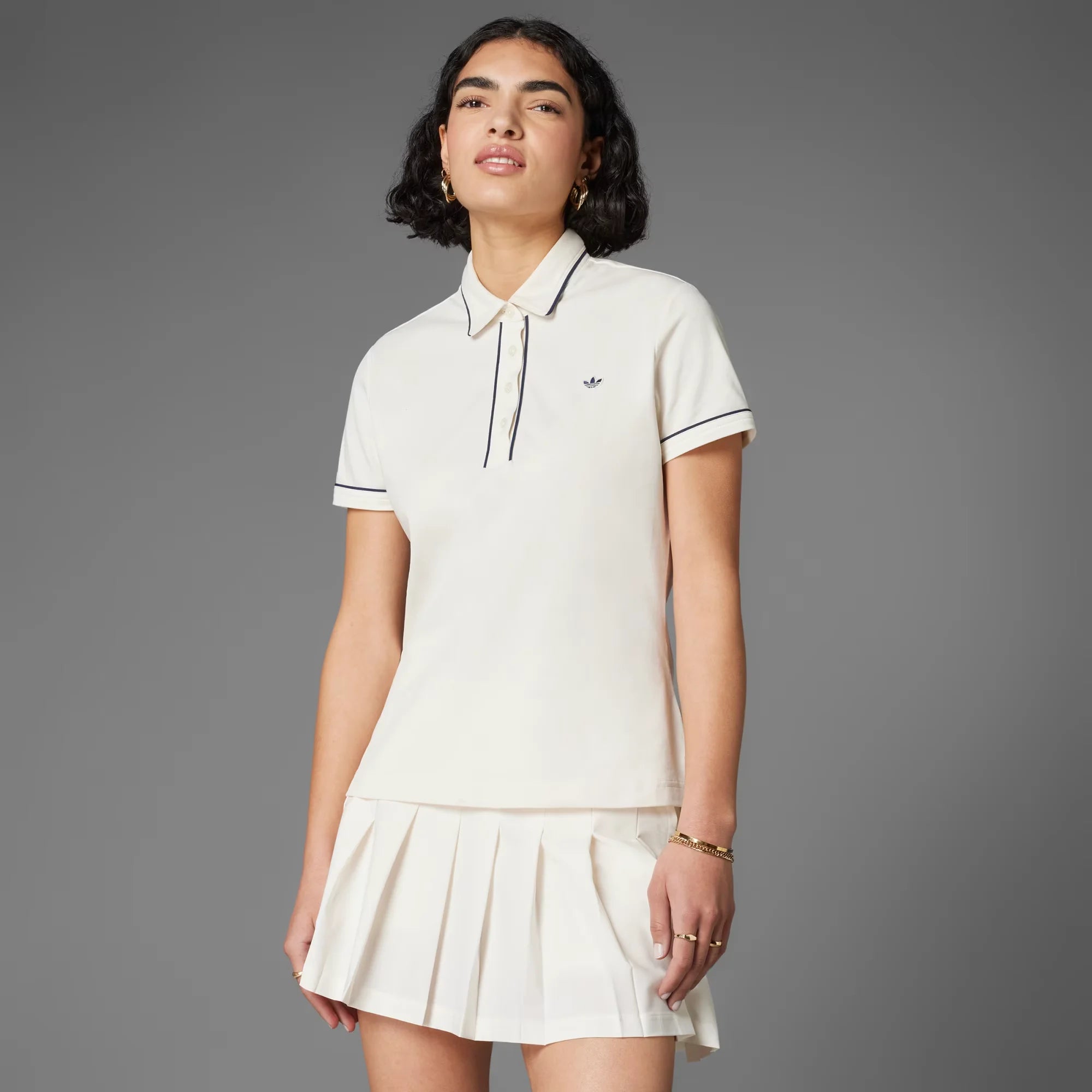 Adidas Originals Women Twistknit Trefoil Polo Shirt
