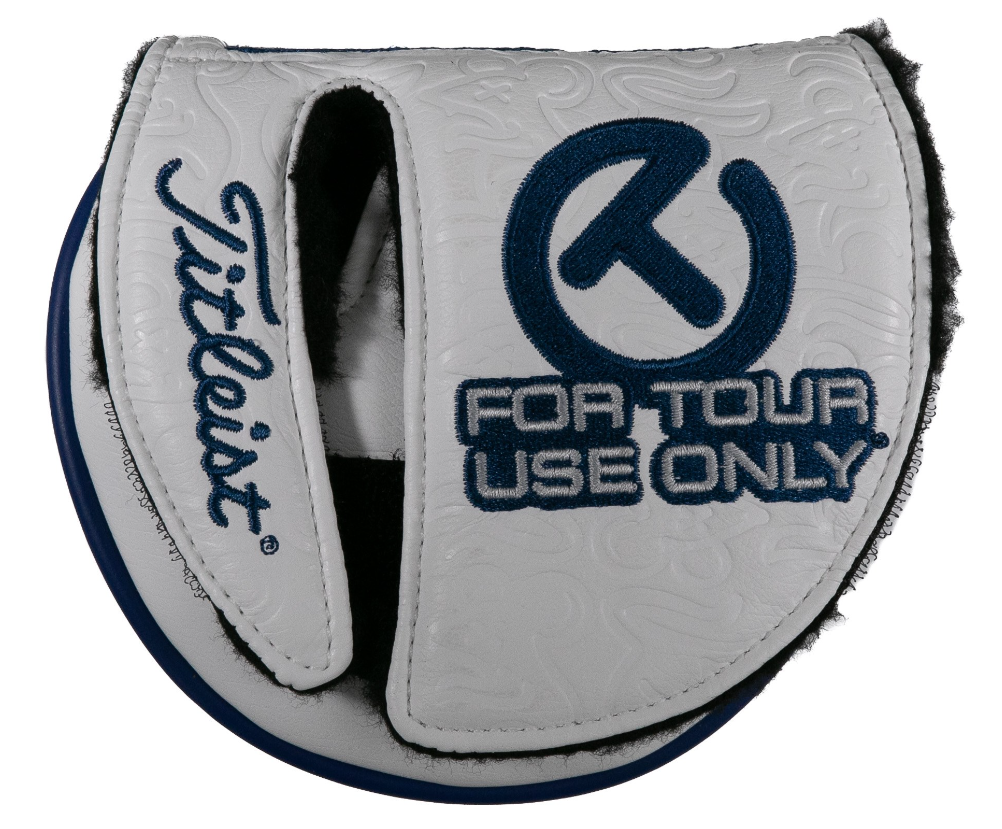 TITLEIST A BLUE & WHITE CIRCLE SCOTTY CAMERON "TOUR RAT" MALLET CIRCLE T HEADCOVER